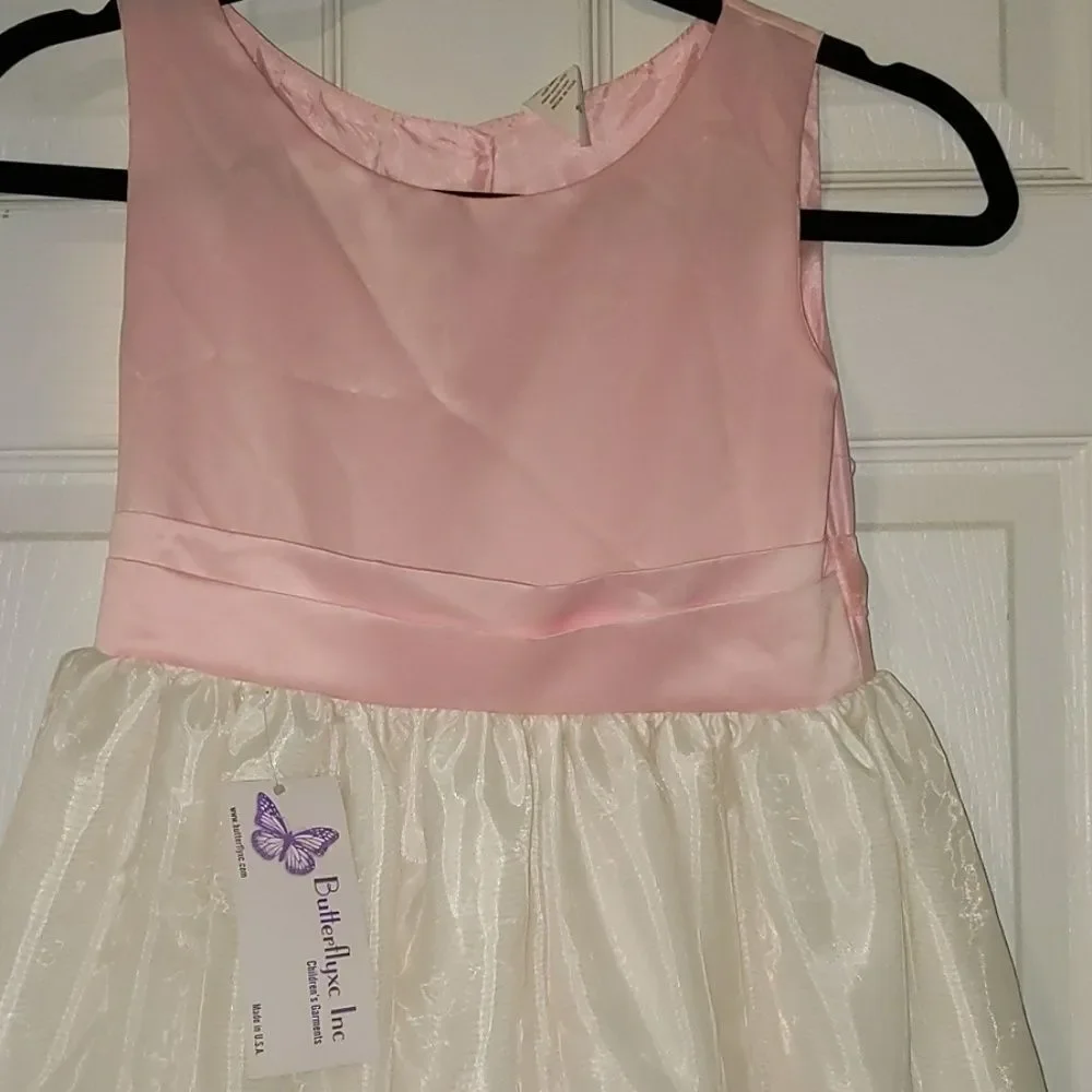 Butterflyxc Inc boutique pink and white  dress Sz